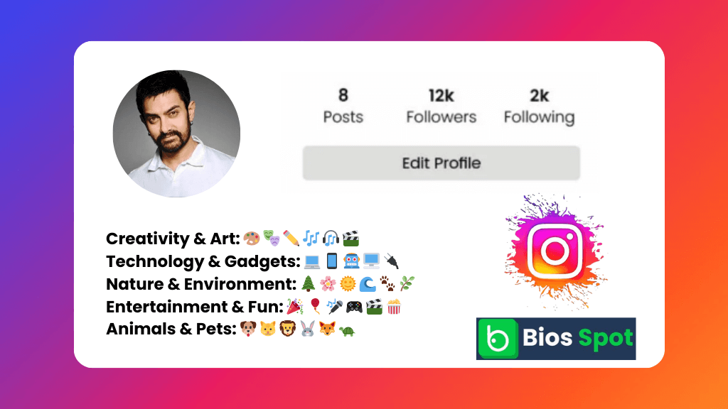 Instagram BIo Emojis for 100 Categories