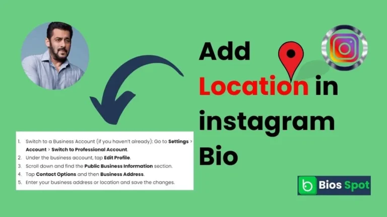 How to Add a Location in Instagram Bio