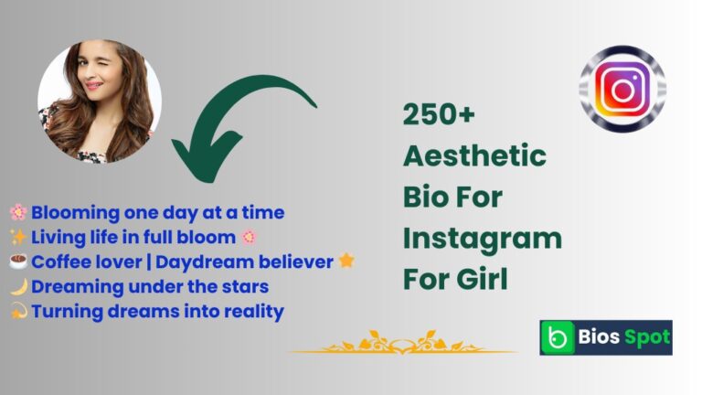 250+ Aesthetic Bio For Instagram For Girl